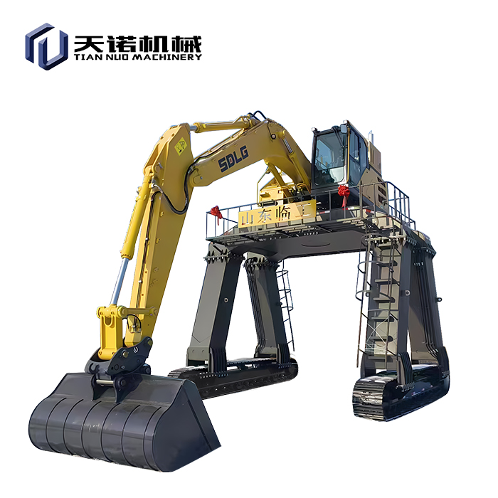 Unloading Train Excavator Long Legs